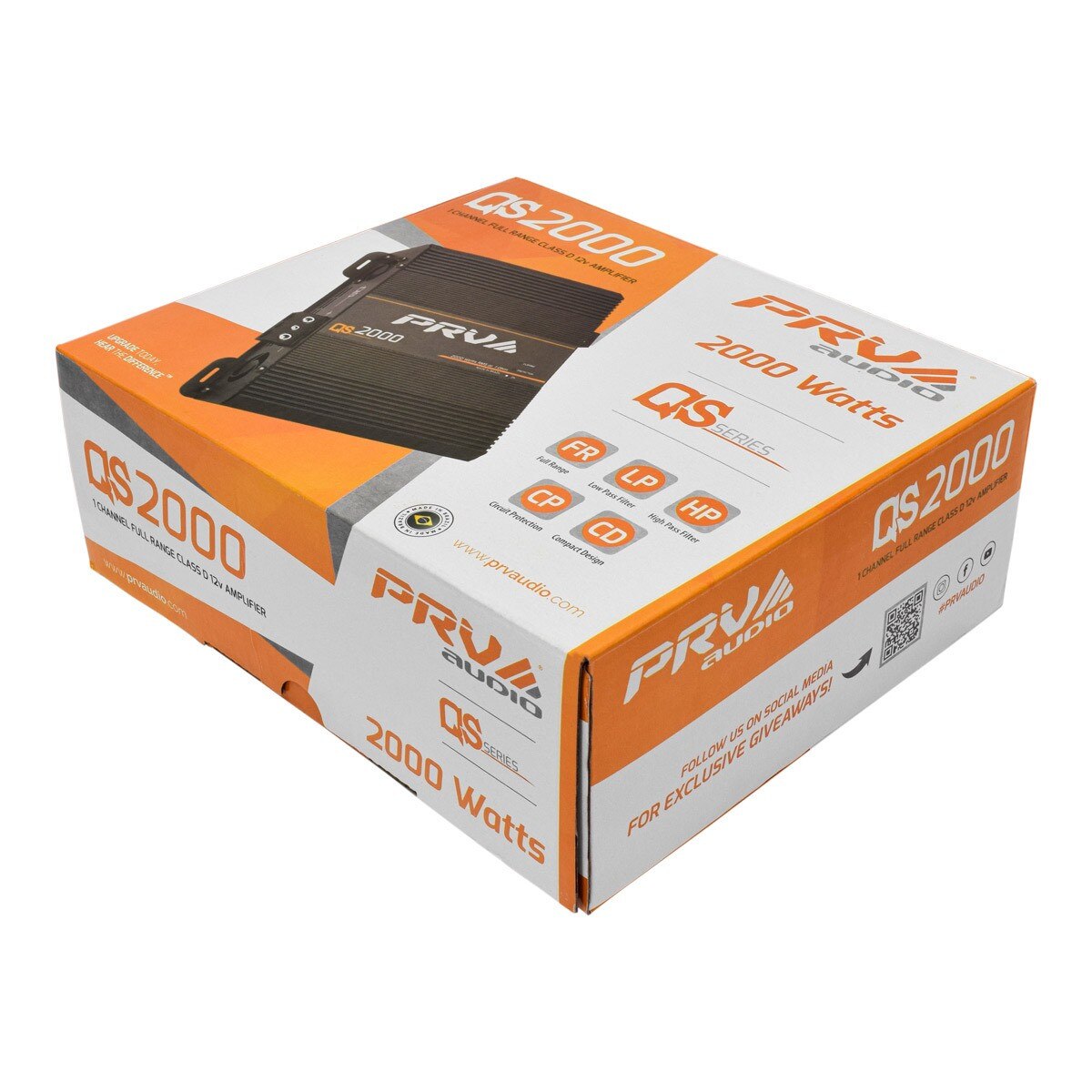 Prv Audio - 1 Channel 2000 Watt Amplifier Qs2000 2 Ohm
