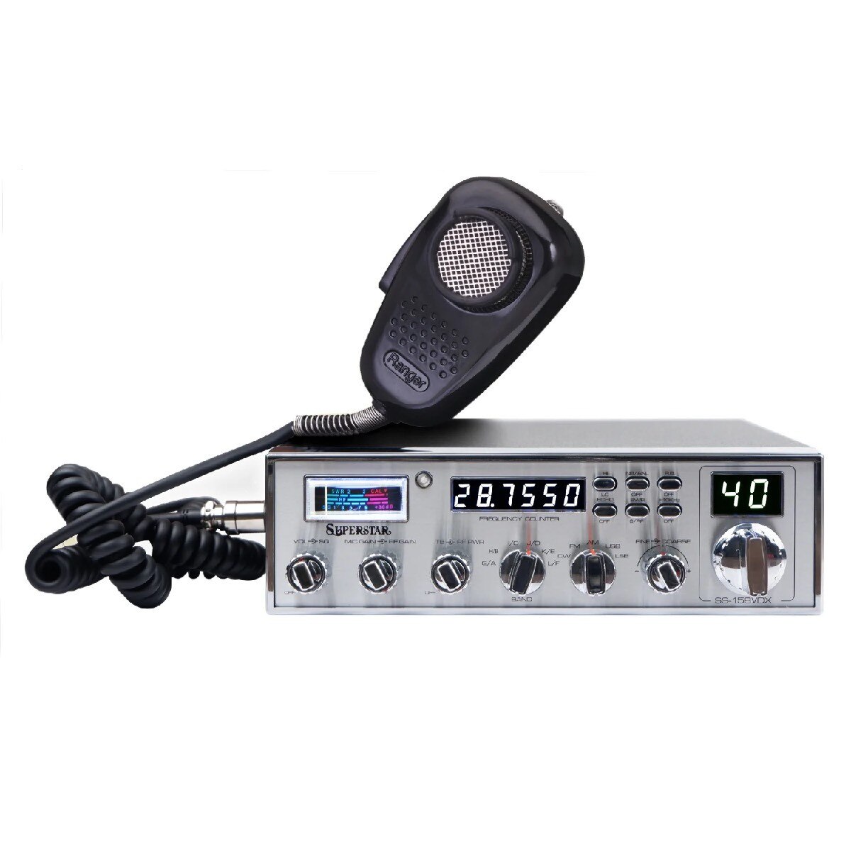 Ranger 10 Meter Radio Am/Fm/Ssb/Cw With Frequency Counter Ss158vdx ...