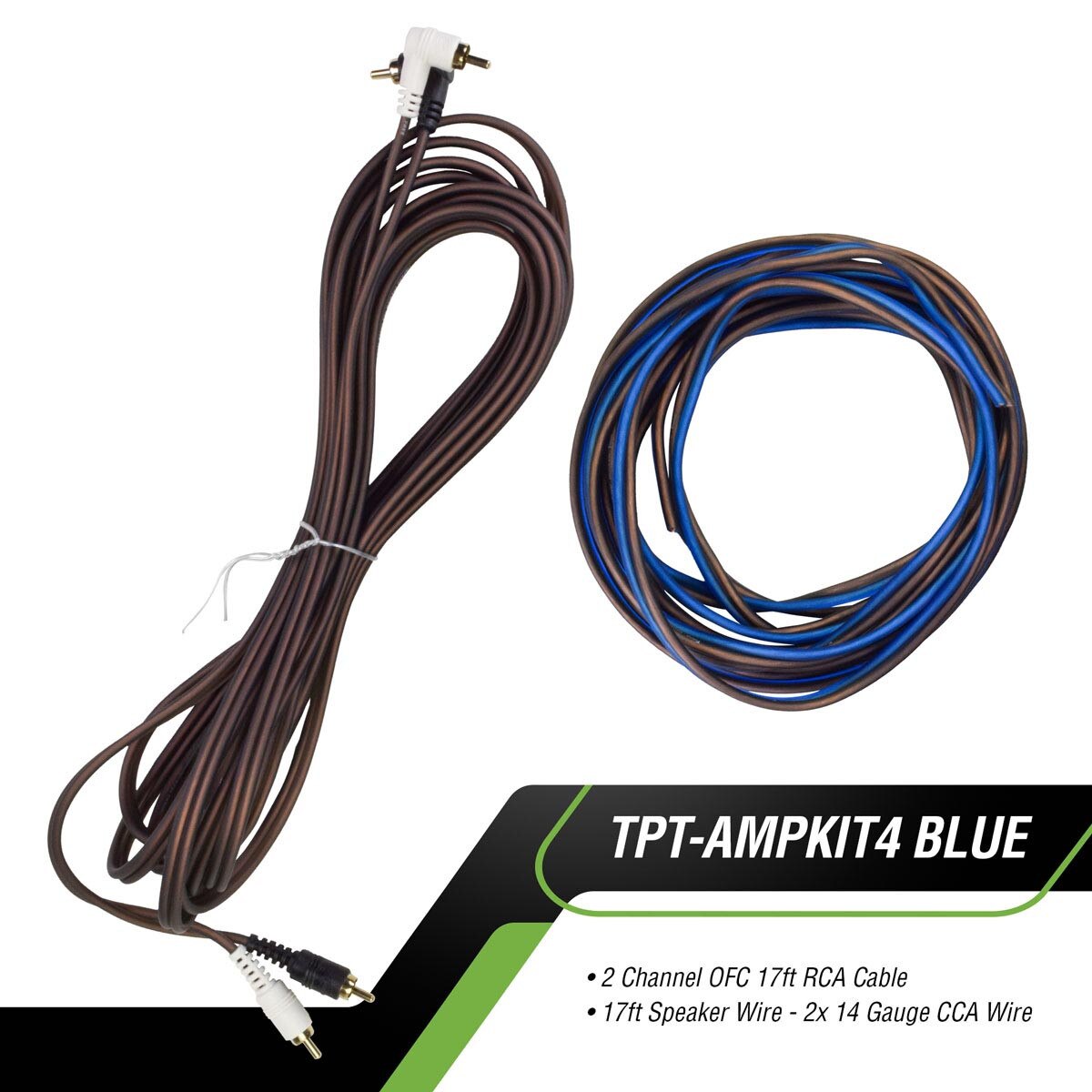 Timpano 4 Gauge Amplifier Installation Kit Blue Wire Tpt-bmpkit4blue ...