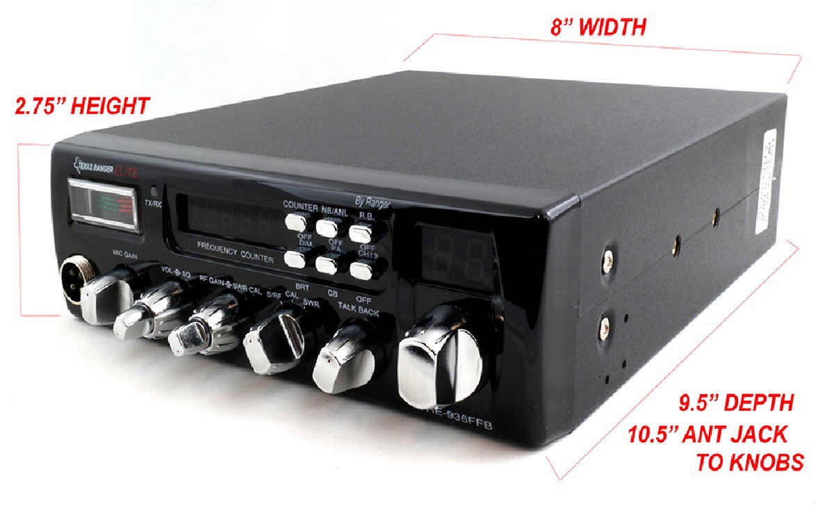 Texas Ranger 40 Channel Cb Radio With Frequency Counter Tre-936ffb ...